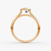 Marquise Cut - Bezel Ring - 14 K Gold